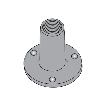 Newport Fasteners Round Weld Nut, #10-32, Stainless Steel, 3/4 in Wd, 3/4 in Lg, 0.054 in Ht, 1000 PK 277619